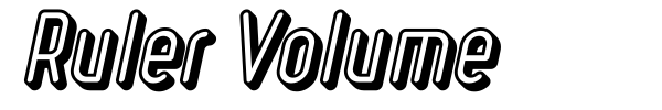 Ruler Volume font preview